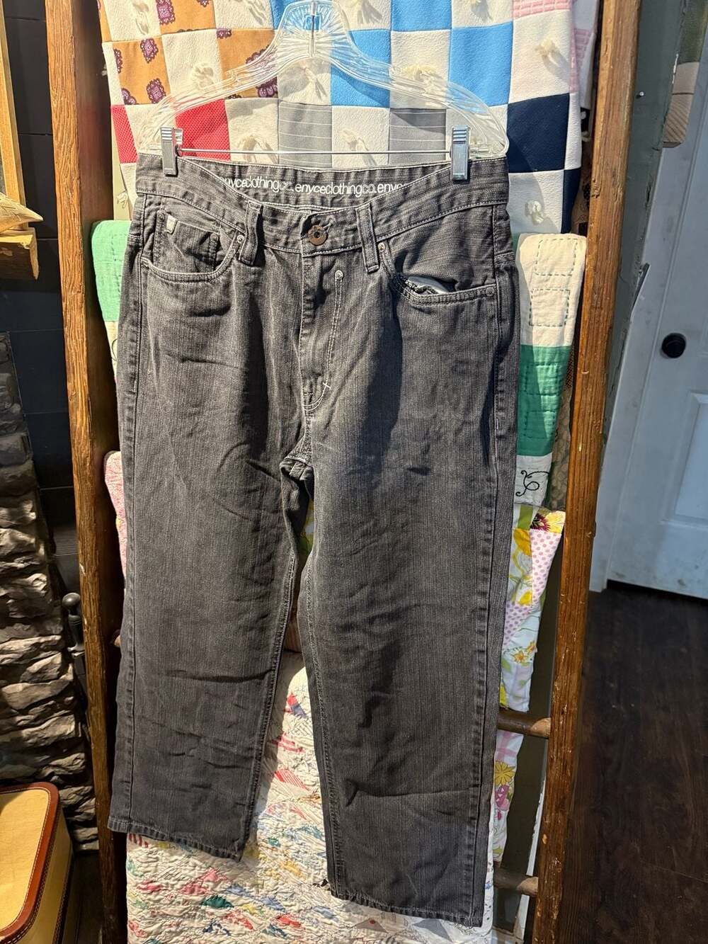 Enyce Clothing Co. Vintage Charcoal Black Denim Jeans